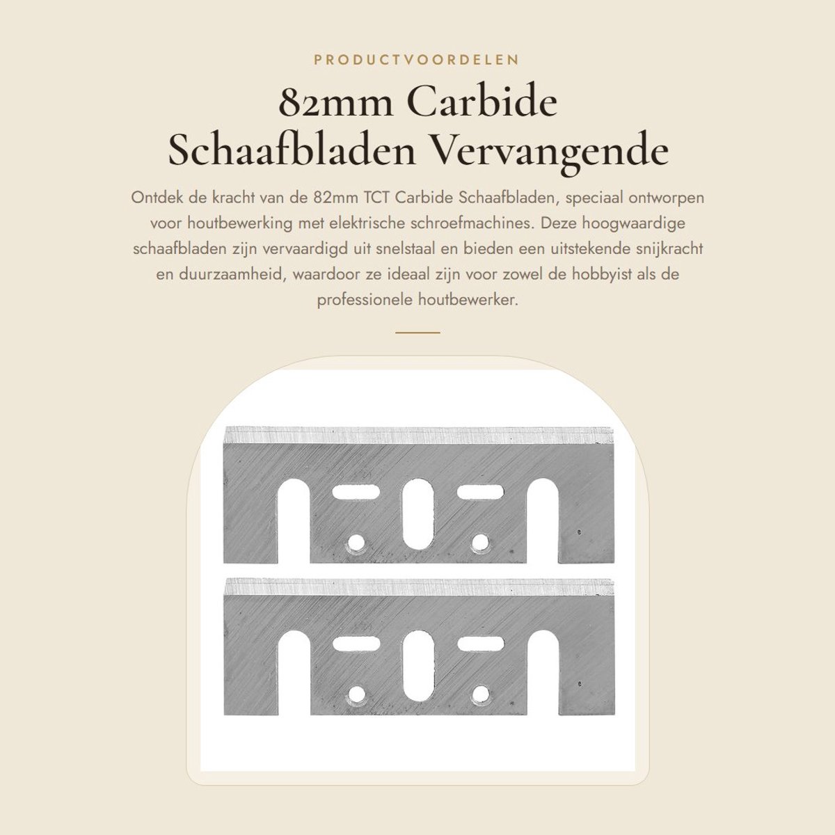 Dailygoods - 82mm Carbide Schaafbladen - Vervangende Messen voor Houtbewerking - Zilver - Technologie - Geschikt voor Elektrische Schroefmachine