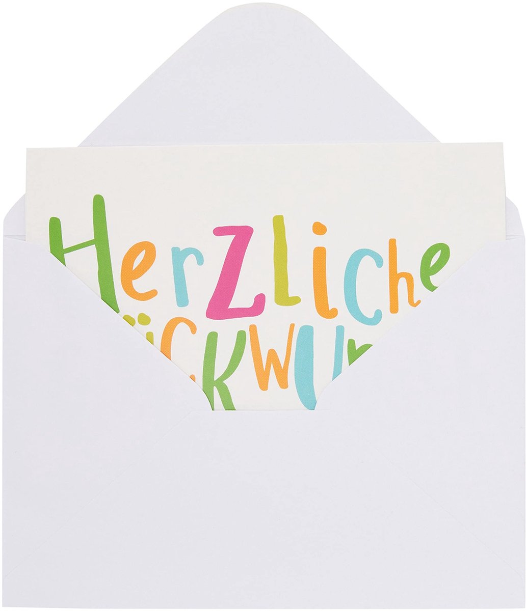 Dailygoods- Verjaardagskaarten set van 36 - Wenskaarten met enveloppen - 18 geïllustreerde motieven - DIN A6-formaat - Lege binnenkant voor persoonlijke tekst