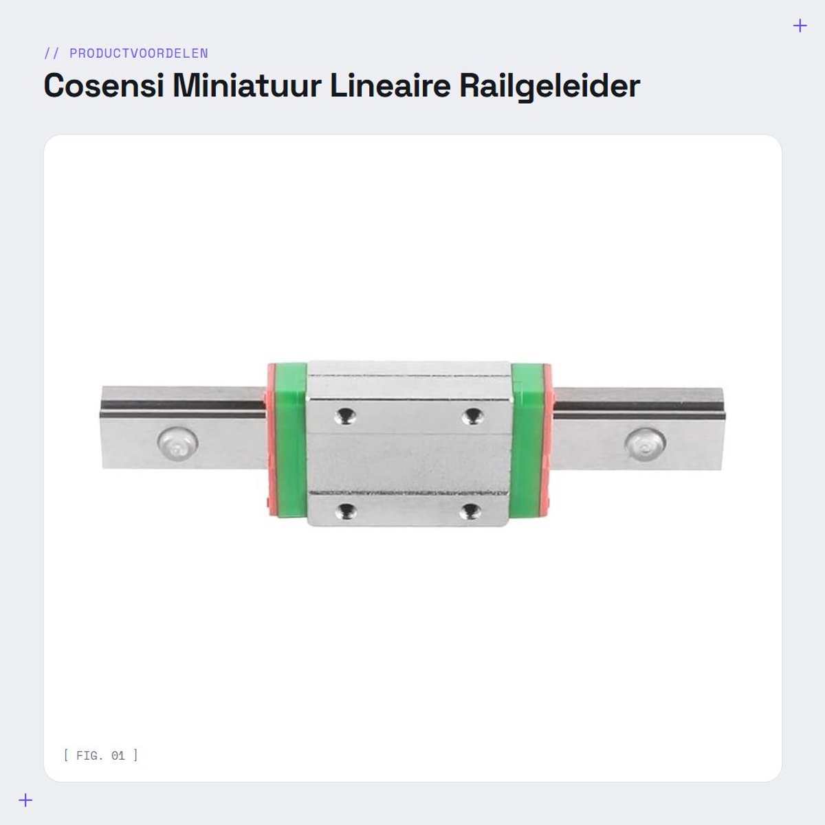 Dailygoods- Lineaire Railgeleider Soepele Beweging - Schuifblok - Stalen Wagenblok - 3D-printeraccessoires - Efficiënte Lastverdeling - Verhoogde Stabiliteit - Bewegingsgeleider
