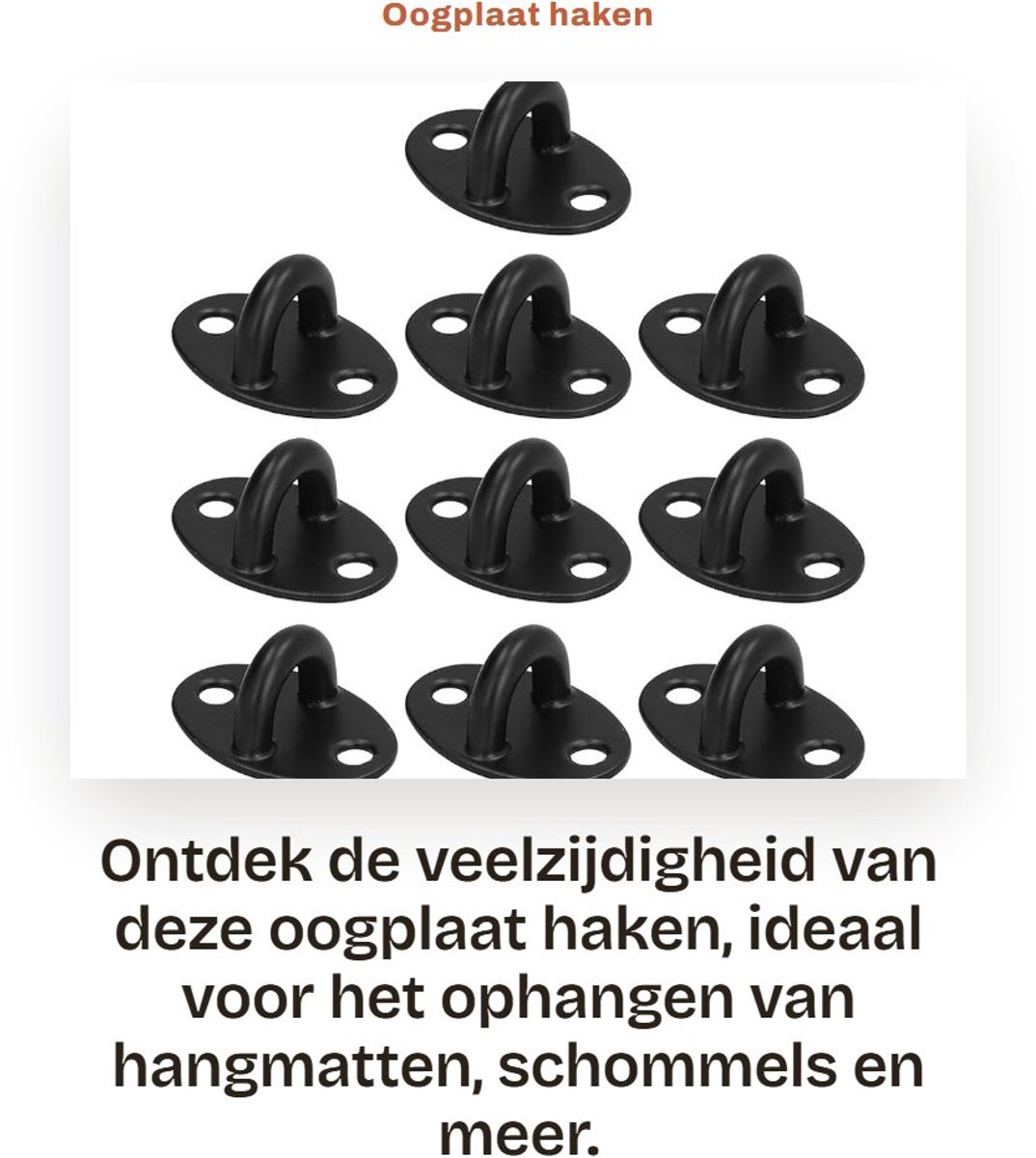 Dailygoods- Plafondhaak Zware U-haak - Ophangbeugel - Wandmontage - Hoog Laadvermogen - Eenvoudige Installatie - Multifunctioneel - Ophanghaak