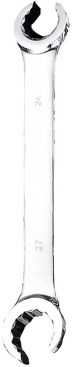Dailygoods- Ringsleutel 24 x 27 mm - Dubbele Sleutel - Chroom-Vanadium Staal - Lichtgewicht - Schuine Sleutelkoppen - Geschikt voor Krappe Ruimtes - Steeksleutel