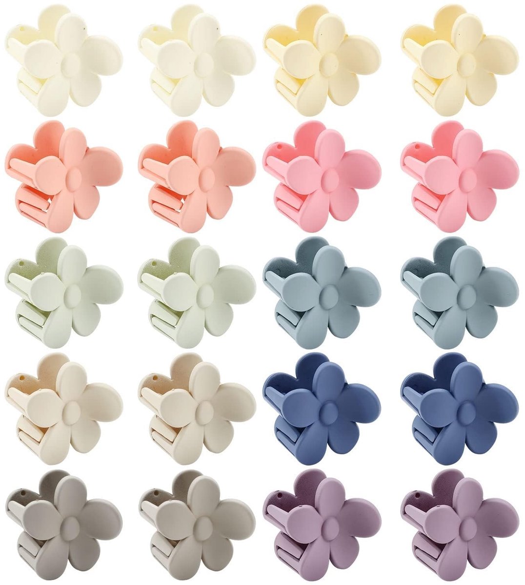 Dailygoods- Haarspelden 50 Stuks - Mini Bloemen - Antislip - Duurzaam Kunststof - Voor Dun/Middeldik Haar - Comfortabele Grip - Haarclips