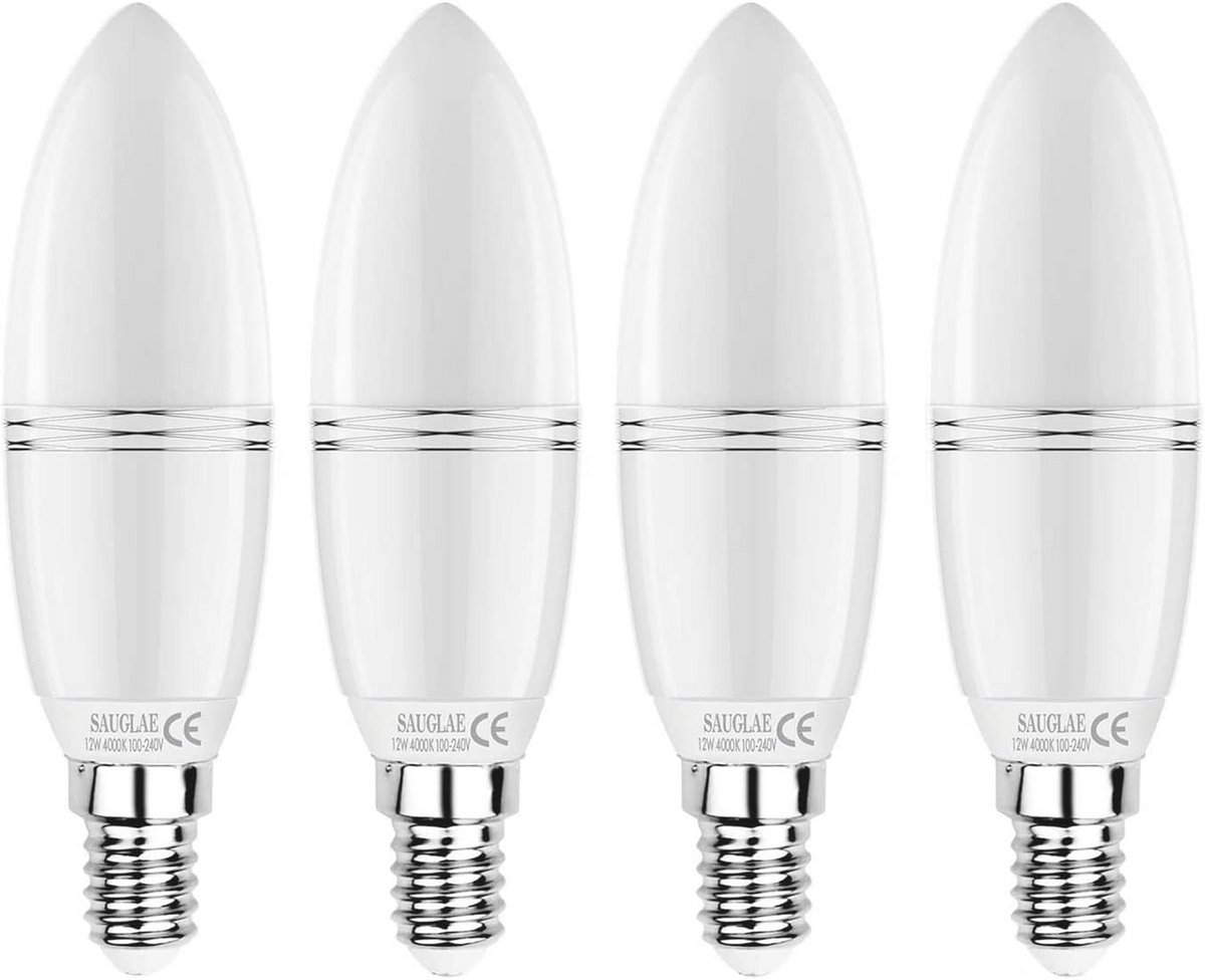 LED Kaarslampen - Kleine Edison - Huis Verlichten - Energiebesparend - 4 Stuks - Neutraal Wit