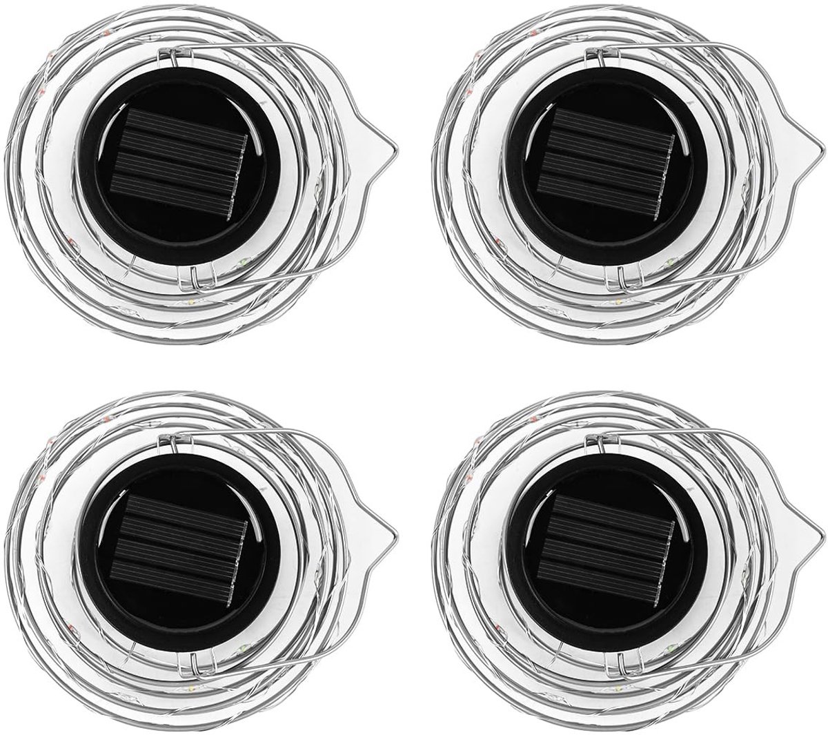 Dailygoods - Zonne-energie Spiraallampen voor Tuindecoratie (4-pack)