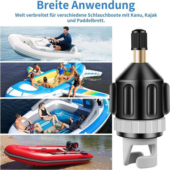 Sup Ventiel Adapter voor Opblaasbare Boten en Boards - Standaard Luchtkamer Koppeling van Pampusxpert — afbeelding 3