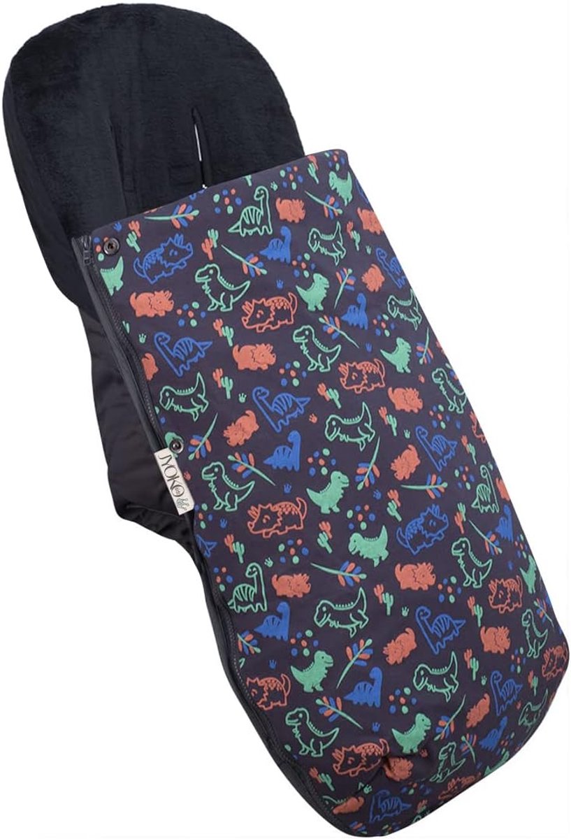 Voetenzak Kinderwagen - Baby deken - Baby warm houden - Zacht teddyfleece - Universeel - Happy Dino