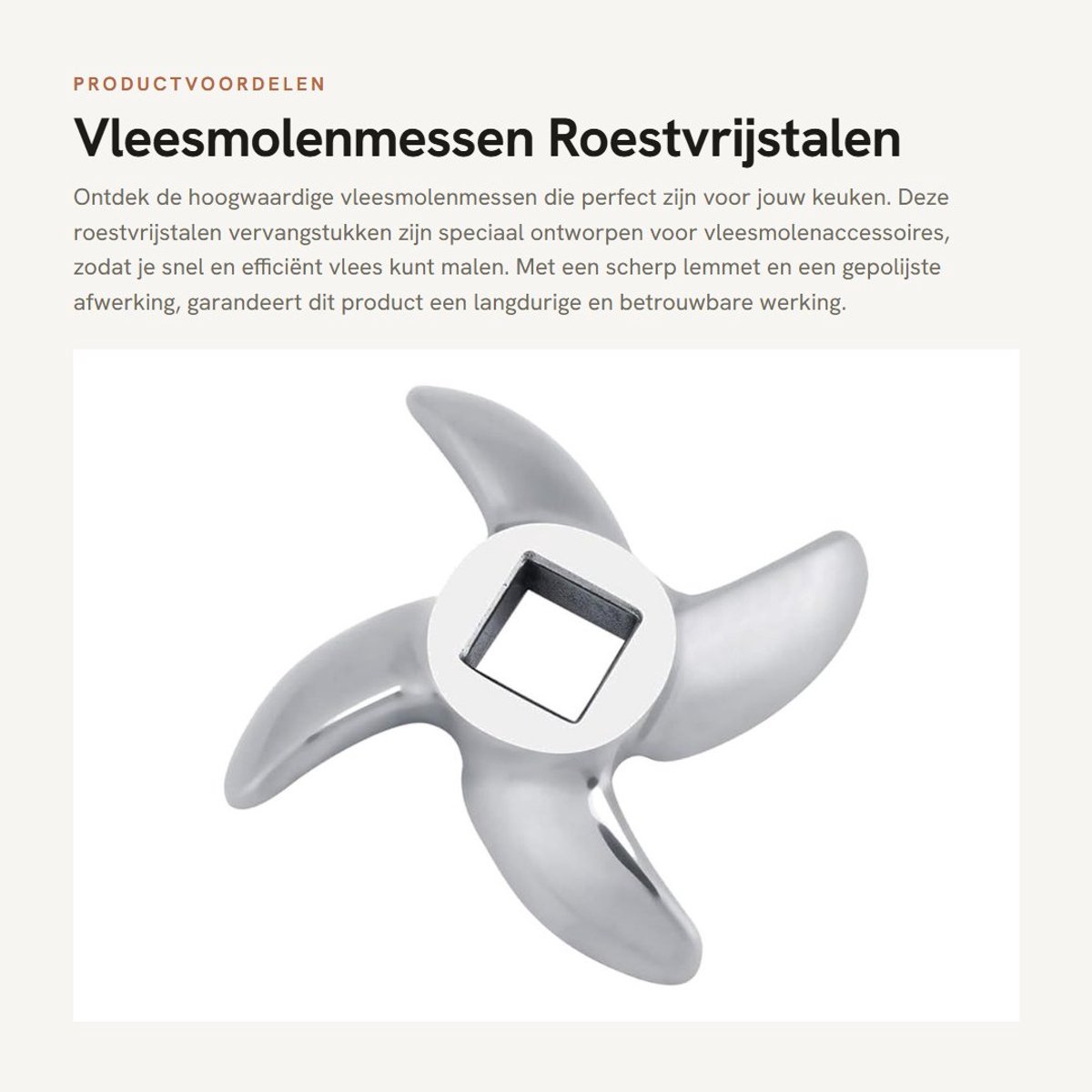 Dailygoods- Vleesmolenmessen Roestvrij Staal - Vervangstukken - Accessoires - Keuken - Scherp - Duurzaam en Robuust - Vleesmolen