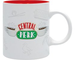 Koffiemok - Themok Cappuccino - Warme Dranken - Officieel Gelicentieerd - 320 ml - Wit Rood