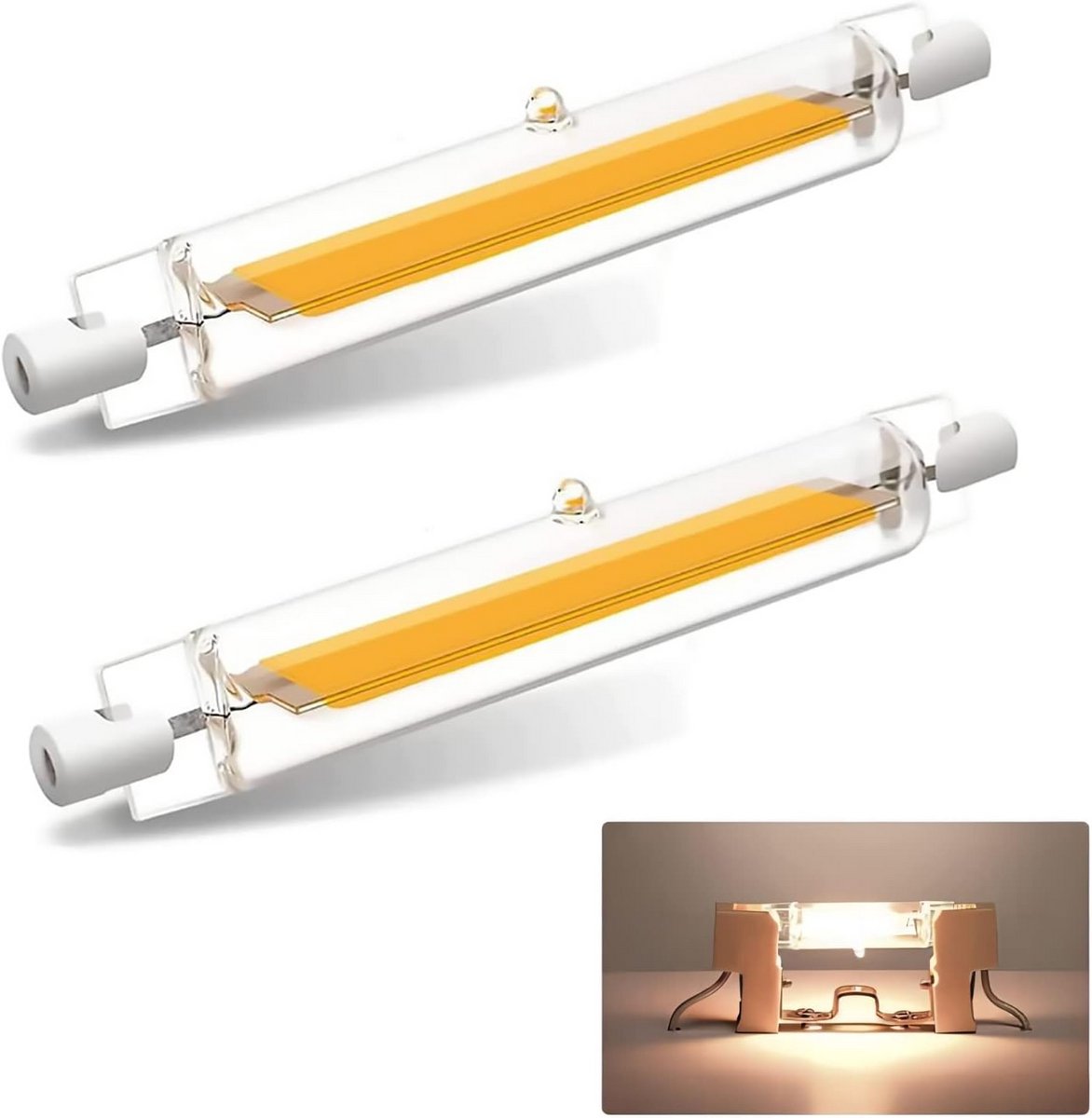 Ledlamp R7S - Halogeenvervanger - Energie Besparen - Traploos Dimbaar - 118 mm - Natuurlijk Wit