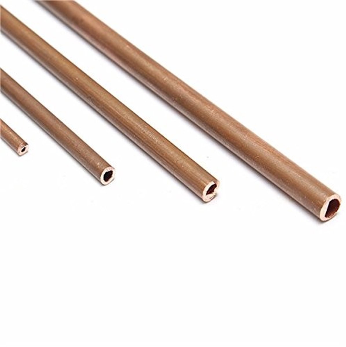 Dailygoods - Koperen buis - Hollow copper rod - 300mm lengte - 3mm diameter - Ideaal voor hobby en klussen - Goudkleurig