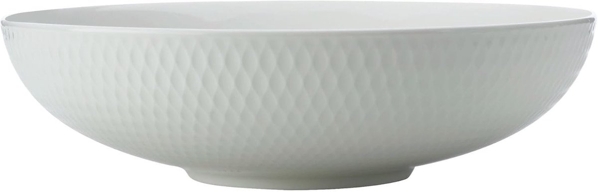 Ronde Kom - Schotel Serveerschaal - Dessert Diner Salade - Vaatwasser Oven Magnetron Vriezerbestendig - 28 cm 2 Liter - Wit