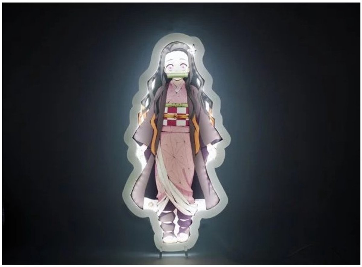 Beeldje Demon Slayer Kimetsu no Yaiba Nezuko Kamado neon lamp 40cm