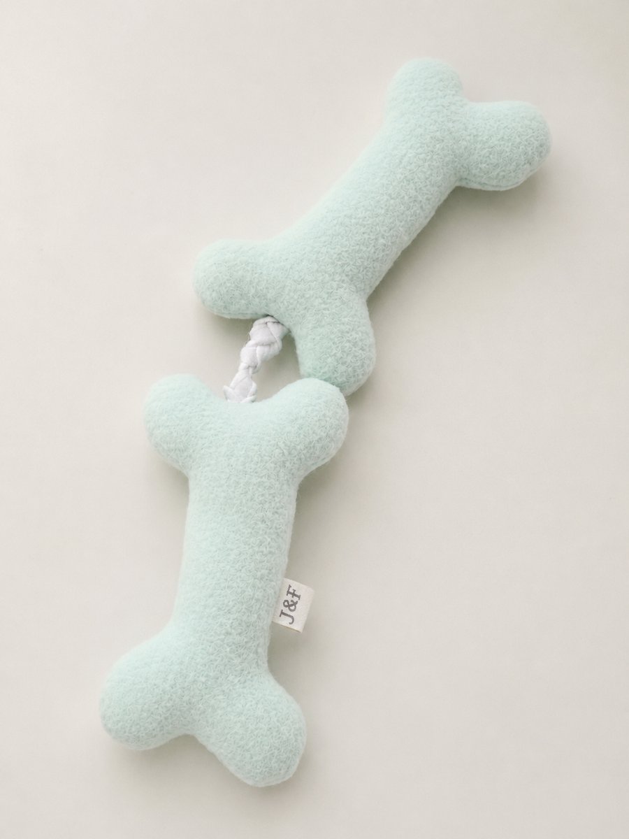 Honden speelgoed - Knuffelketting hondenspeeltje – Zacht pluchen speeltje – Mint - maat XS