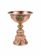 Tibetaanse boterlamp - koper - butterlamp - offerschaal - 10 cm