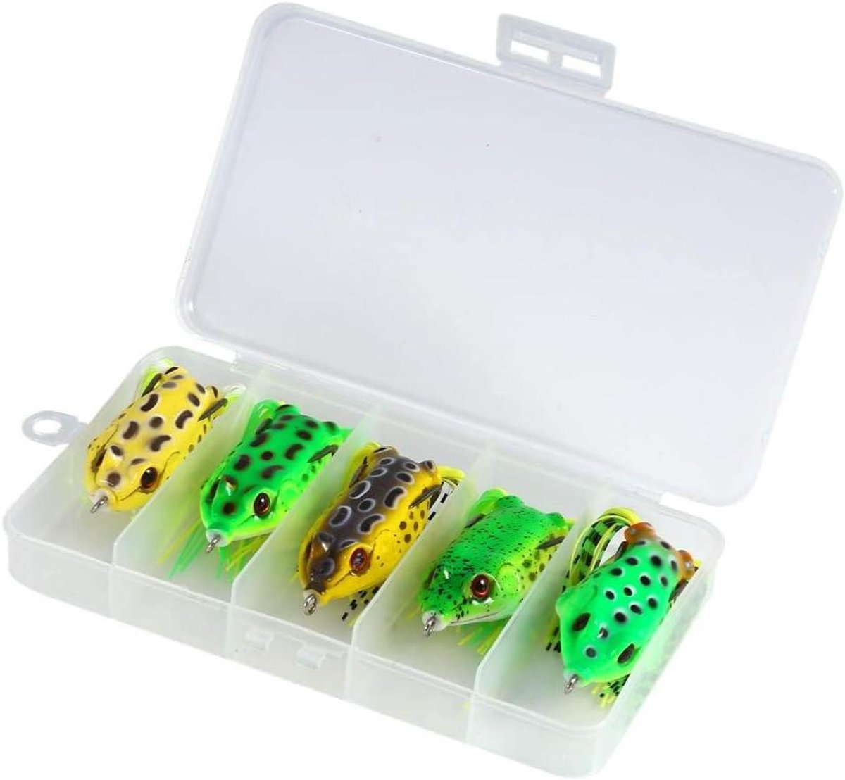 Kikker Lokt - Kunstaas Vissen - Vissen Outdoor - Bionic Fog Baits - 5 stuks - Groen