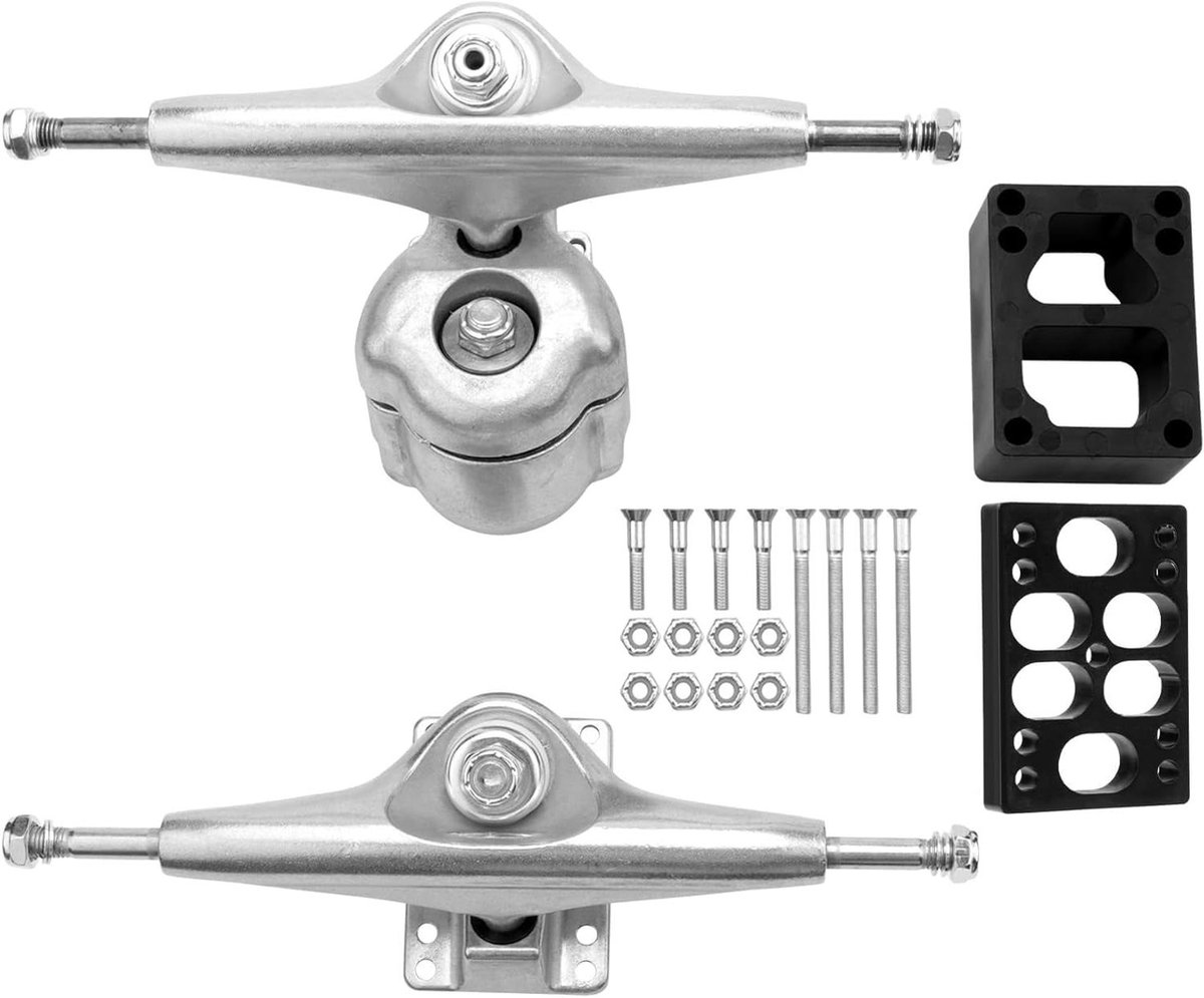 Surfskate As - Surf Adapter - Surfen op Straat - Verbeterd Veersysteem - 27 x 18 x 8 cm - Zilver