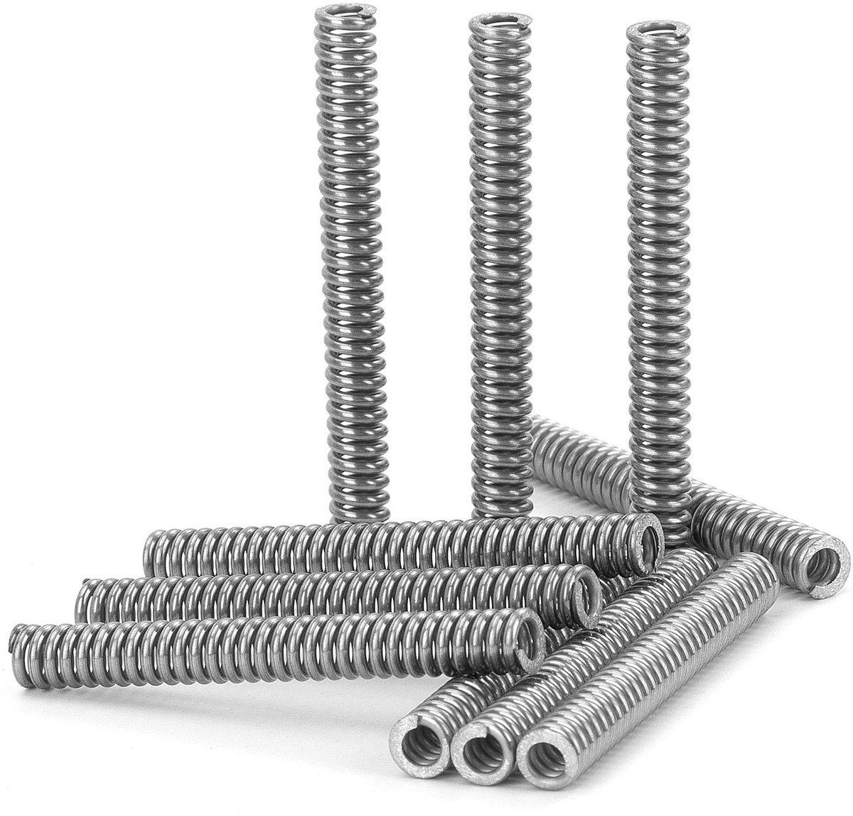 Drukveren Roestvrij Staal - Compressieveren Set - Mechanische Toepassingen - Hoge Elasticiteit 6 kg - 50 mm Lengte - Zilverkleurig