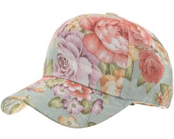 Stijlvolle bedrukte baseballpet voor dames – Verstelbaar – Zonneklep met gesp aan de achterzijde – Geschikt voor diverse buitenactiviteiten