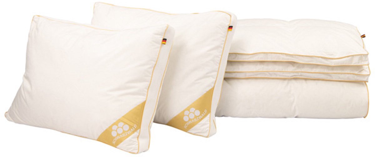 Balette Greenfirst Donsdekbed - 200x220 - Tweepersoons - Enkeldekbed Voor Alle Seizoenen - 60% Eendendons - Anti Huisstofmijt & Allergie (NOMITE) - Warmteklasse 3 - Met Gratis Hoofdkussen 50x70cm - Zomer & Winterdekbed
