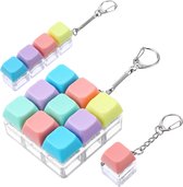 3 stuks - Keyboard fidget toy - keyboard fidget toy led - keyboard fidget toy clicker - keyboard fidget toy met licht - keyboard fidget toy licht - keyboard fidgettoy - keyboard fidgettoy pastel -keyboard fidget toy met licht