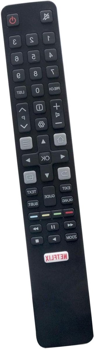 Afstandsbediening Vervangen - Universele Afstandsbediening - TV Bediening - Geen Installatie Nodig - 12 x 77 x 03 cm - Zwart