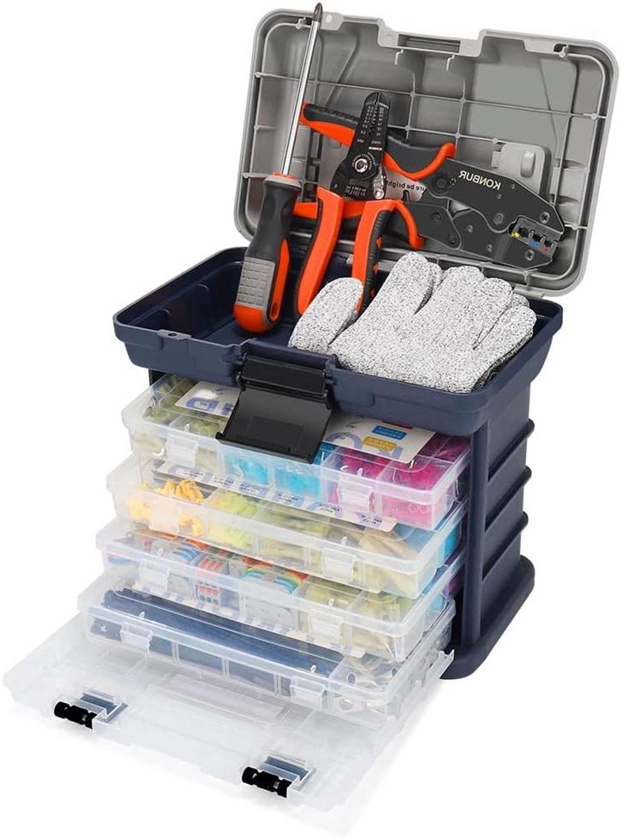 Elektrisch Gereedschap Set - Aansluitingen Reparatie Kit - Bedradingsprojecten Uitvoeren - Meer dan 800 Delen - 367 Kilogram - N.v.t.