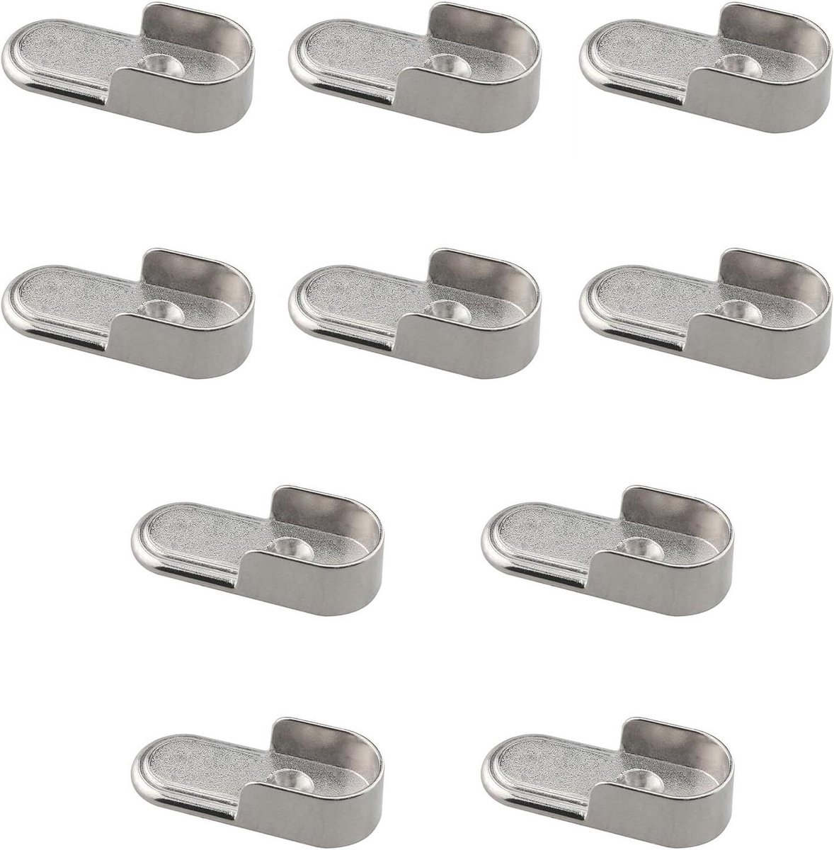 Garderobe Beugel - Kledingstang Houder - Kleding Ophangen - U-Vormig Ontwerp - 15x30mm - Zilver