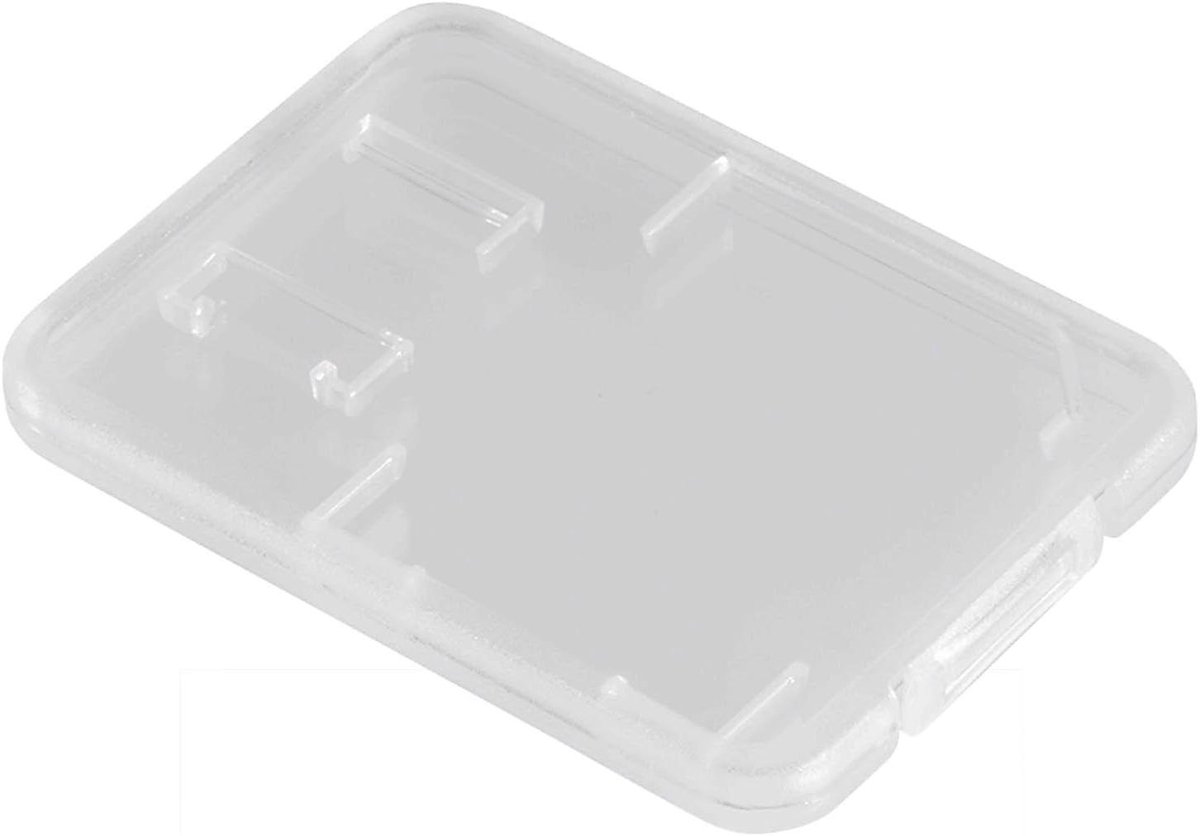 Geheugenkaart Doosjes - SD Kaart Houder - Geheugenkaarten Beschermen - Transparant Plastic - 52x36.5x4.5 mm - Transparant