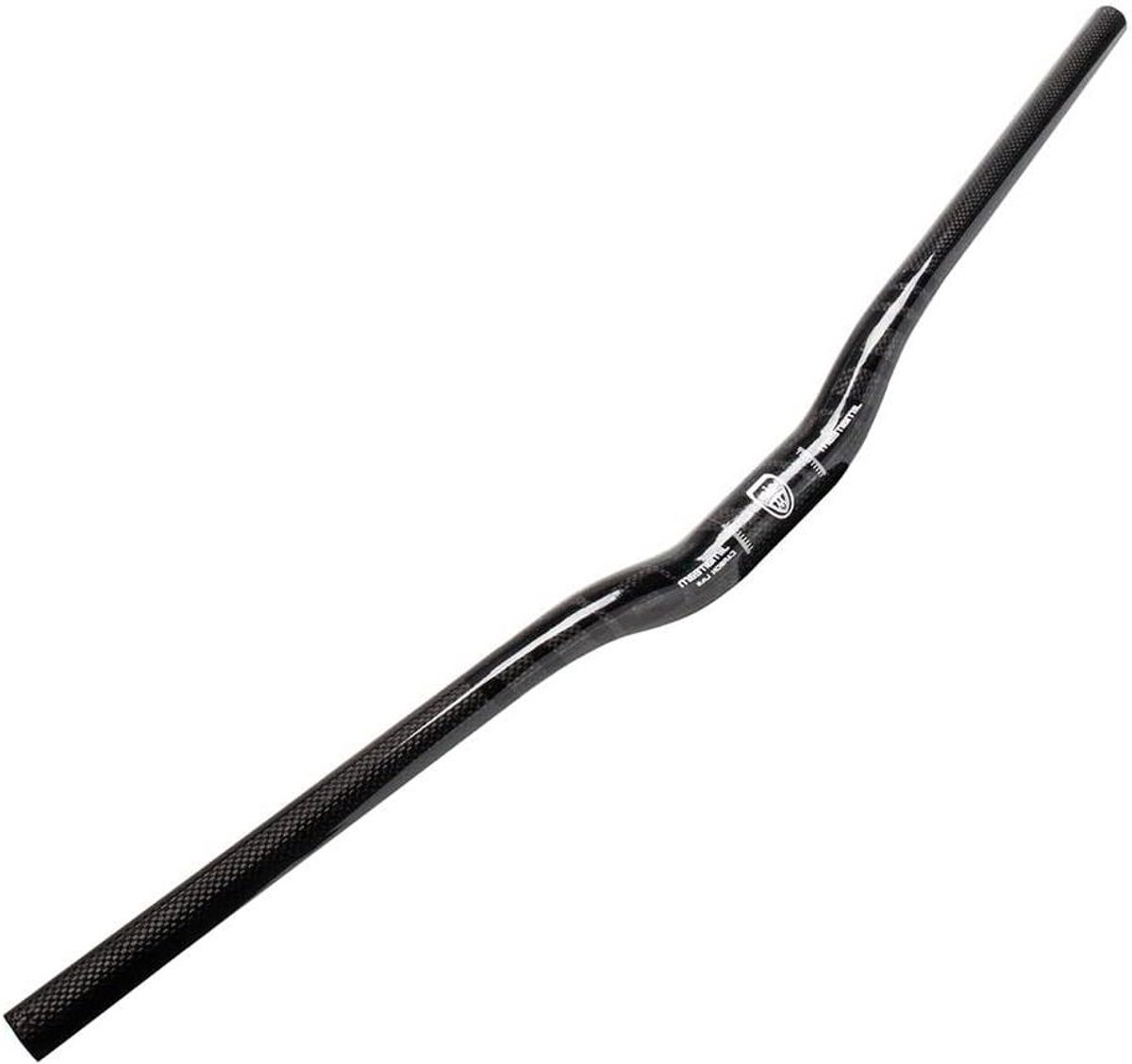 MTB Carbon Stuur - Fietsstuur Riser Bar - Comfortabel Fietsen - Extra Lange Riser - 700mm 31.8mm - Zwart