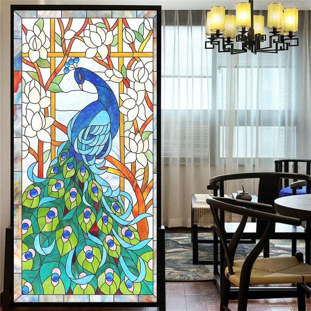 Decoratieve Raamfolie - Privacyfolie Glas - Privacy Creëren - Statisch Zonder Lijm - 90x170cm - Paars