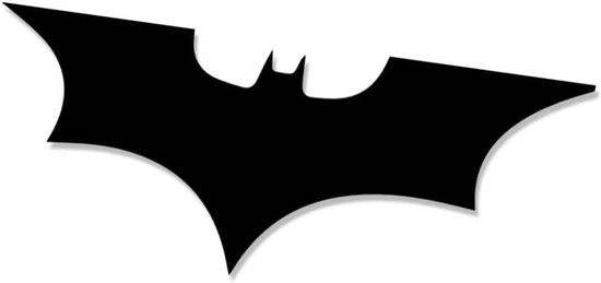 Batman Logo Sticker - Dark Knight Symbool - Auto Decoratie - UV-bestendig - 13 x 9 cm - Zwart