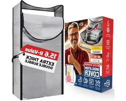 Zolderdeur Isolatiehoes - Zoldertrap Afdekking - Energie Besparen - Dubbele Ritssluiting - 137 x 64 x 28 cm - Grijs