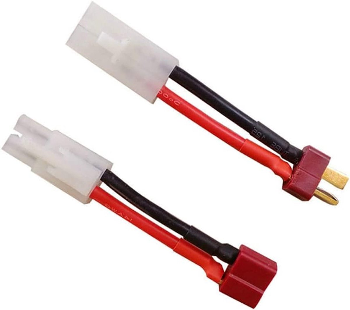 T Connector Adapter Set voor Tamiya en Deans Stekkers, 2 Stuks, 14 AWG Draadverbindingen en Accessoires