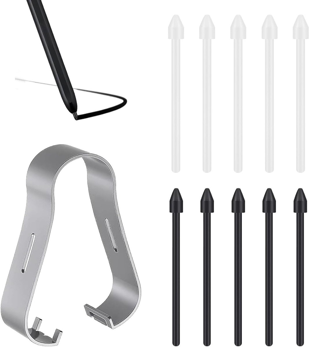 11 Stuks Vervangende Tips voor Touch Stylus, Geschikt voor Galaxy Tab S9/S8/S7 en Meer, Perfect voor Precisie en Creativiteit