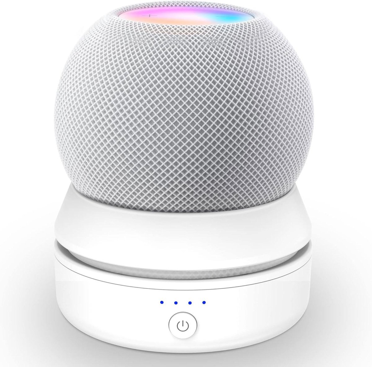 Draagbare Batterij HomePod Mini - Accu Dock - Muziek Luisteren Buiten - Geïntegreerd Kabelbeheer - 10.000 mAh - Wit