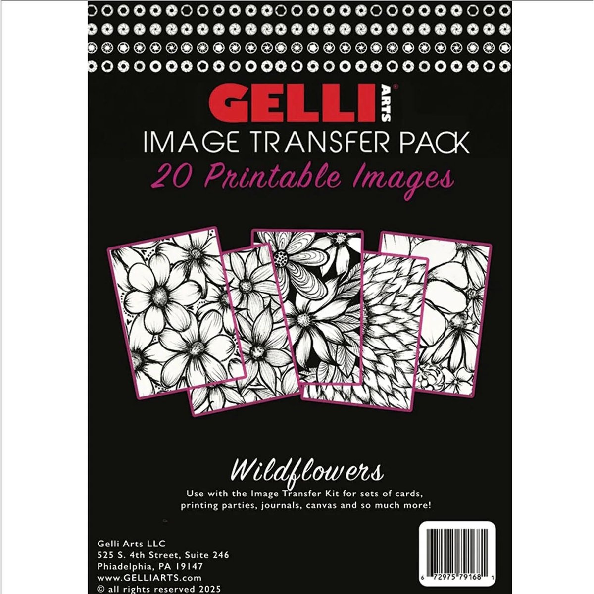 Gelli Arts Foto Transfer Set Wilde Bloemen 21,3 x 14,2 cm