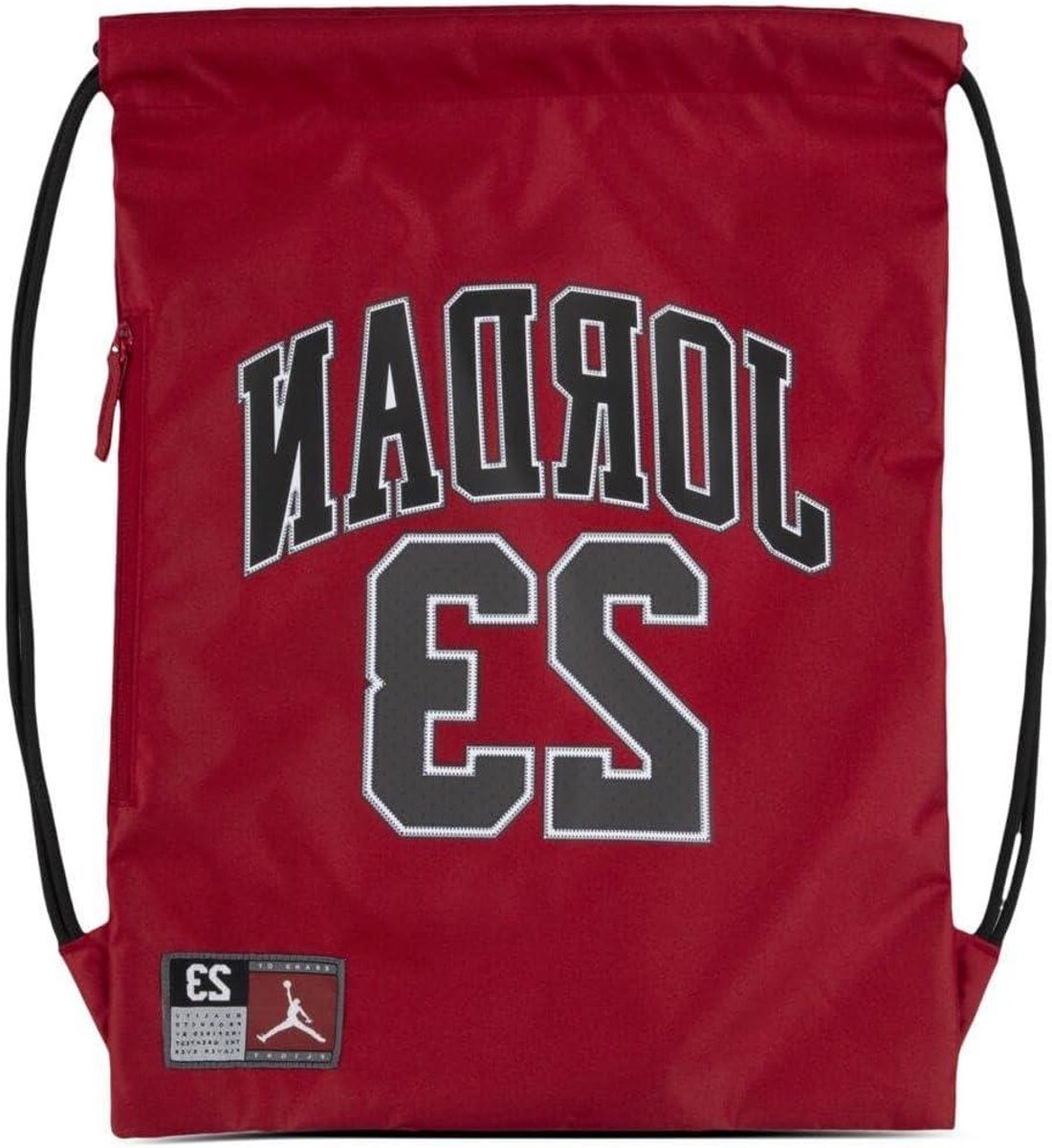 Gymtas Jordan - Sporttas Trekkoord - Sportspullen Vervoeren - Opdruk Jordan 23 - 46 x 36 x 13 cm - Zwart