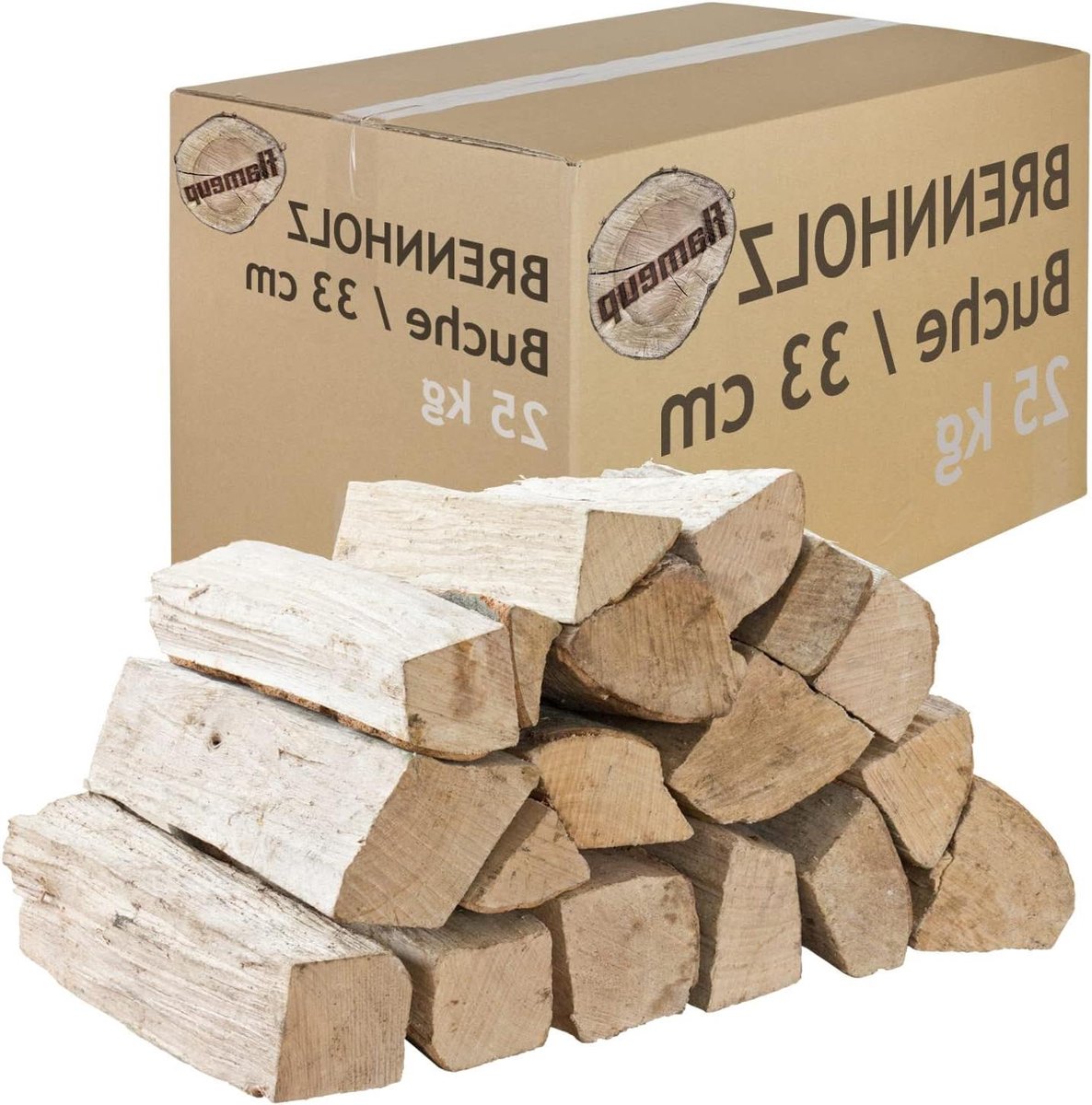 Beuken Haardhout - Houtblokken Oven - Open Haard Stoken - Gekloofd Beukenhout - 25 kg - Bruin