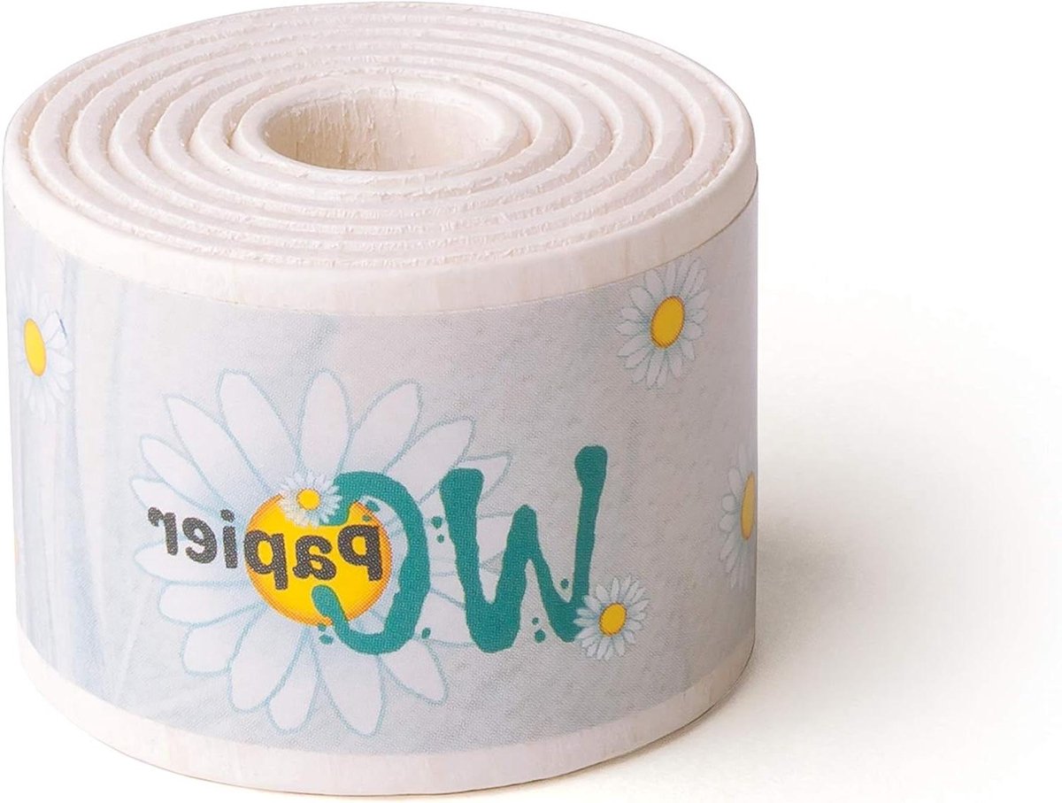 Houten Toiletpapier Rol - Speelgoed Toiletrol - Rollenspel Winkel - Gemaakt in Duitsland - 36 x 36 x 27 cm