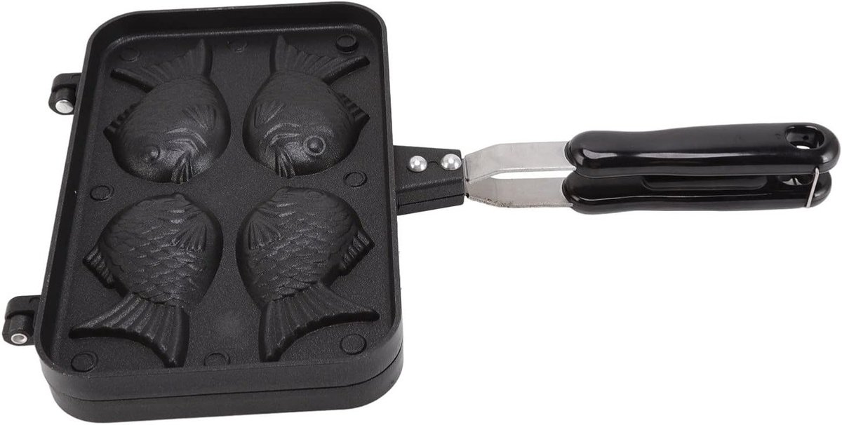 Visvormige cake maker voor taiyaki - Dubbele bakvorm voor wafels, non-stick, elektrische bakpan voor Japanse pannenkoeken