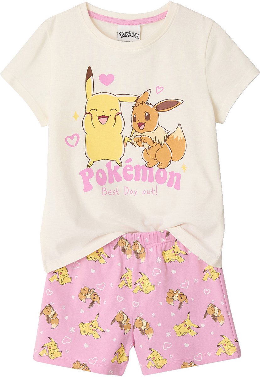 vertbaudet Pyjamashort meisje POKEMON zachtpaars