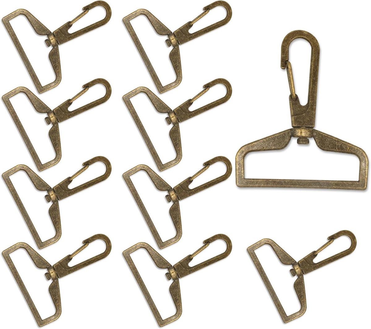 Kreeft Klappen Haak - Draaibare Klauw Clip - Tassen Beveiligen - Met Draaibare Clip - 38mm - Brons