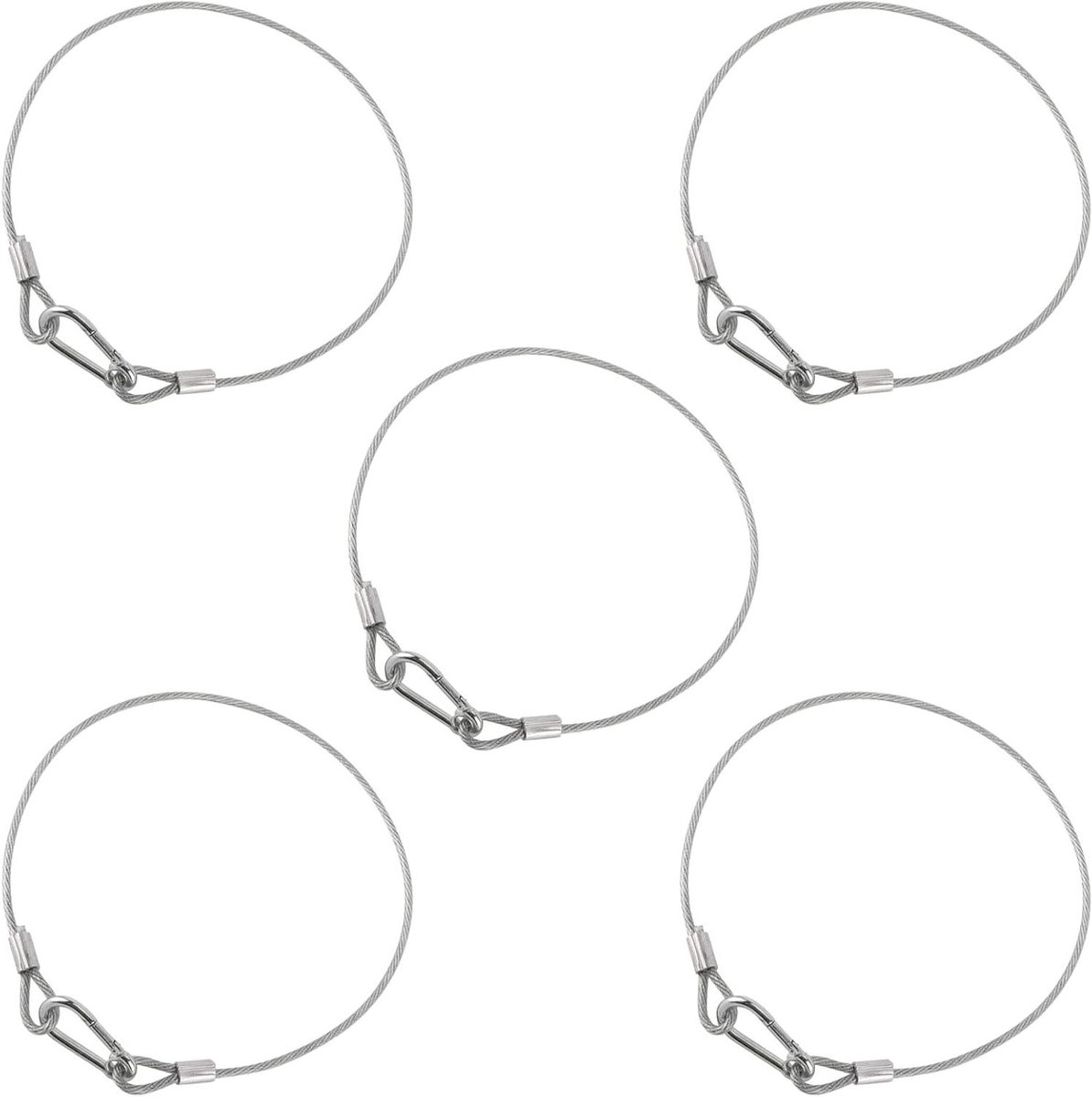 Veiligheidskabels - Metaalkabels - Apparaten Beveiligen - Roestvrij Staal - 50 cm - Zilver