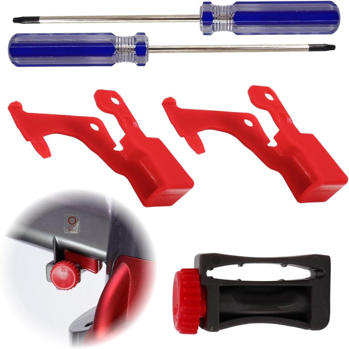 Schakelaars Vervangingsset - Reparatieset Stofzuiger - Draadloze Stofzuiger Repareren - Versterkte Schakelaars - 5 stuks - Zwart