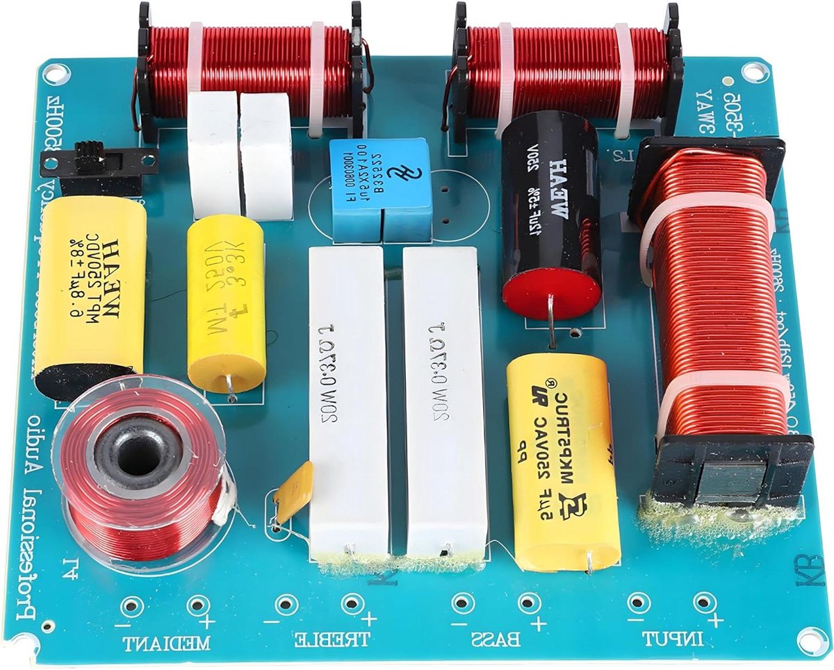 Luidspreker Frequentieverdeler - Audio Crossover Divider - Geluidskwaliteit Verbeteren - 3-Weg Scheiding - 300W Vermogen - Groen