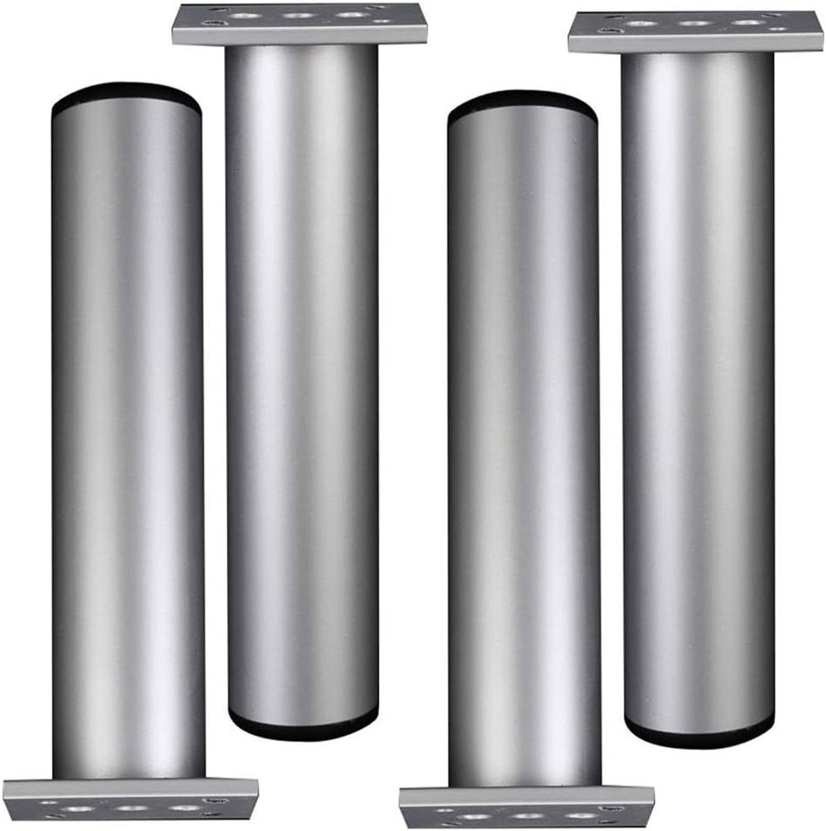 Meubelpoten Set - Bank Ondersteuning - Meubels Stabiliseren - Verstelbaar & Sterk - 100mm Hoogte - Zilver