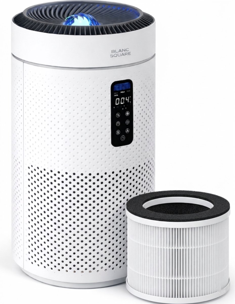 Bol.com Blanc Square Luchtreiniger Pro - Air Purifier - HEPA 13 + Koolstoffilter - 400m³/h 90m² met UV-Desinfectie - Slaapkamer,... aanbieding