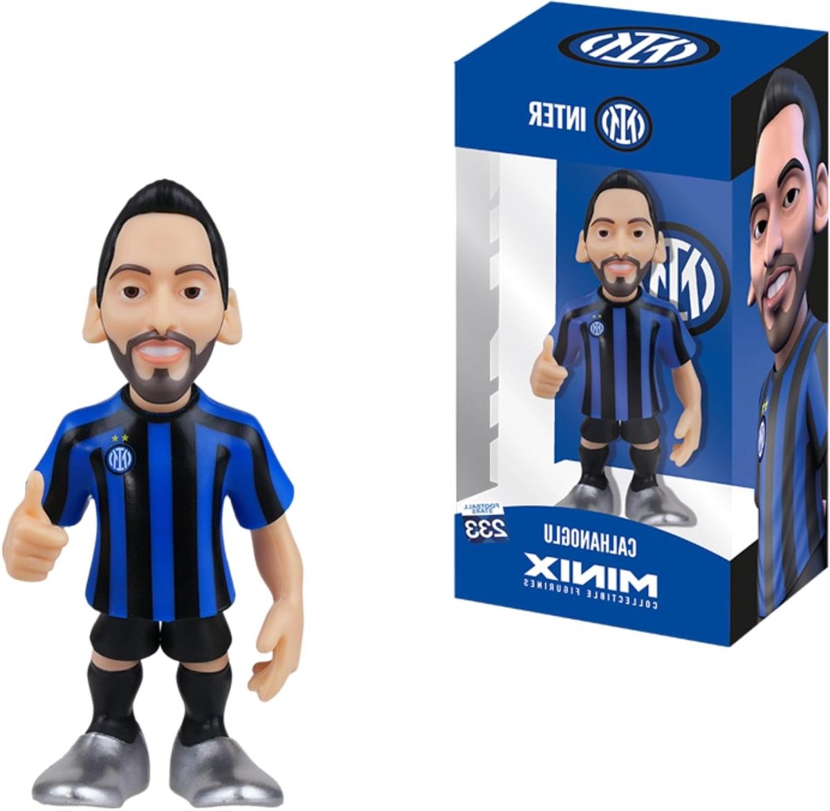 Voetbalster Verzamelfiguur - Speler Standbeeld - Voetbal Fans Verzamelen - Officiële Licentie - 12 cm Hoog - Meerkleurig