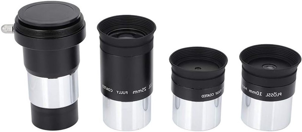 Accessoires Set voor 1.25 Inch Telescopen, Plossl 4mm 10mm 25mm Lenzen voor Astronomisch Kijken en Sterrenkunde, Geschikt voor Diverse Telescopen