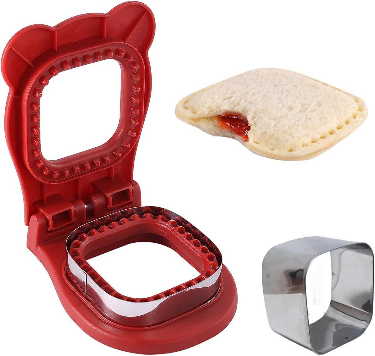 Sandwich Snijder en Sealer - Broodvormer Decruster - Kinderen Lunch Maken - Geïntegreerd Afneembaar Ontwerp